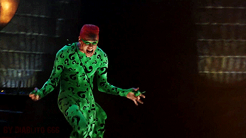 Image result for Jim Carrey as the Riddler gif