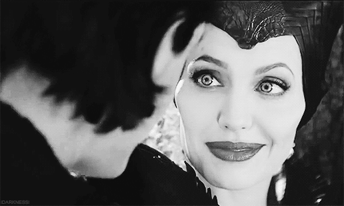 film Black and White disney movie edit disney gif bw movie gif angelina jolie Maleficent bw gif disney movie gif 