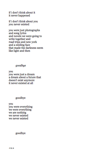 
We Never Were (Goodbye).
