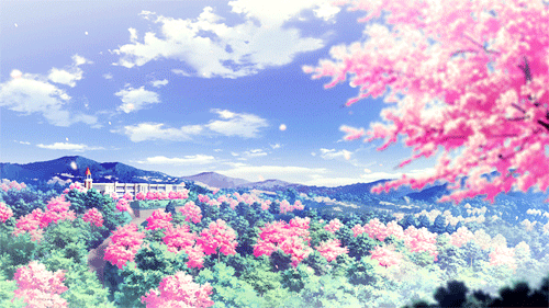 gif cute kawaii flower scenery cherry blossom cute gif cute anime anime gif Beautiful gif pretty 