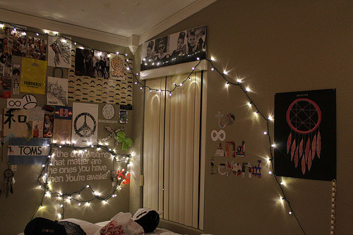 really cool bedrooms christmas lights | Tumblr