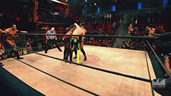 emptycoliseum:

April 22, 2015 -Angélico, Ivelisse &amp; Son of Havoc defeat Big Ryck, Killshot &amp; The Mack and Cage, King Cuerno and Texano Jr. in what we thought was the Trios Tournament final on this edition of Lucha Underground.
