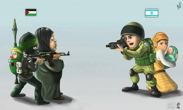 I am going to make it very easy for all of you to understand. This is a very VERY accurate picture of what the so called &#8220;freedom fighters&#8221; of the terrorist group Hamas do. They hide behind women and children, they bomb women and children. They are fucking cowards.

So, they should be fucking killed like cockroaches.

And you know what? I don&#8217;t fucking care what you think, you have no idea what&#8217;s going on right now on the ground. You have no idea AT ALL.

So, before you open your mouth, shut the fuck up and go back to your little hole.