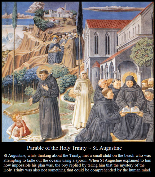 by-grace-of-god:

St. Augustine’s parable of Holy Trinity - Art by Benozzo Gozzoli
