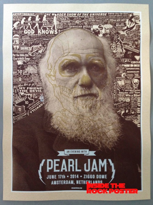 Pearl Jam, June 17, 2014, Amsterdam. (Poster by Brian Ewing)