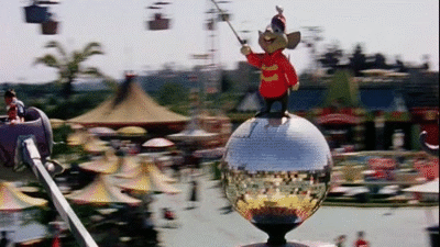 Dumbo the Flying Elephant Disneyland 1957 Timothy the mouse is