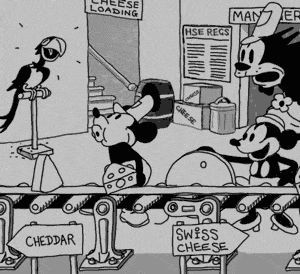 retrogasm:

Mickey making Dick Cheese
I posted this like 2 years ago and it was removed.  Maybe the Disney gods don’t want their secrets leaked.  WHom ever made this is a genius!
