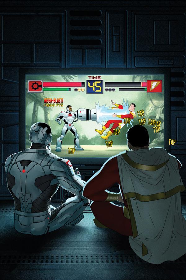 Cyborg vs. Shazam, Justice League variant cover