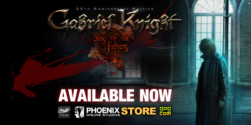 Gabriel Knight: Sins of the Fathers 20th Anniversary Edition is a remake of the classic Sierra On-Line title. Created by award-winning game designer, Jane Jensen it tells the tale of the titular Gabriel Knight. Gabriel is a failed novelist living New Orleans, while researching a series of voodoo themed murders for his next book he finds his life threatened by an unknown group, all tying to his family’s past.Players will criss-cross through exotic New Orleans, Germany and even Africa as they uncover the origins of voodoo and how it all ties to the city’s murders.The game has been out for less than a day and the community response has been amazing! In just a few hours we&#8217;ve received over two dozen reviews and still counting. Here are a few of our picks:"for an adventure fan, this is a definite recommendation. for everyone else - give it a shot and you might be pleasantly surprised." -  Iondiste on Steam"I am happy with this release, it is definitely a remastered edition of the original, (&#8230;) fans of the series will surely love it!" - GusGreco7 on SteamWe would like to hear more from you! Feel free to stop by the Steam community hub and share your screenshots, artwork, reviews or your feedback in the forums!Gabriel Knight: Sins of the Fathers 20th Anniversary Edition is out now for Steam, GOG and of course, the Phoenix Online Store.Gonçalo GonçalvesSocial Media AssociatePhoenix Online Studios