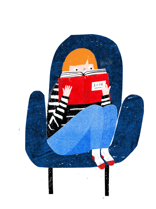 gracedraws:

Hooray for staying inside and reading! 
