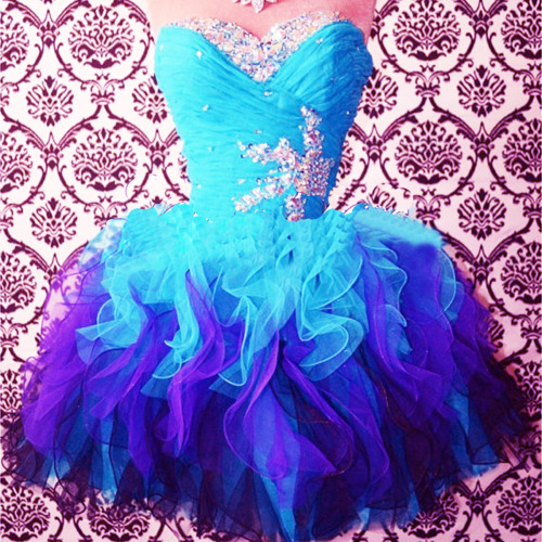 qwedding: Colorful sweetheart strapless mini prom dress