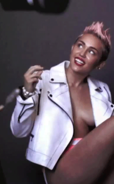 Miley nip slip GIF