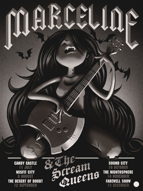 Marceline & The Scream Queens Tour Mini Poster by Aled Lewis
