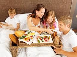 "Each weekend, our family has locally-sourced organic breakfast in bed while wearing all white and laughing and laughing."