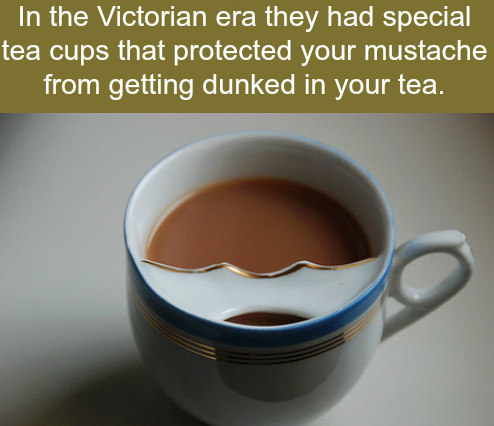Mustache Tea Cup