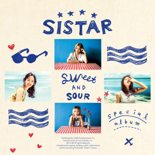 [Mini Album] SISTAR - Special Album &#8216;SWEET &amp; SOUR&#8217;[EP] 씨스타 - Special Album &#8216;Sweet &amp; Sour&#8217;Release Date: 2014.08.26Genre: DanceLanguage: KoreanBit Rate: MP3-320kbpsJust a month after Touch &amp; Move, Sistar surprises fans with the special album Sweet &amp; Sour! The EP comes with two new tracks, the energetic title song I Swear by Duble Sidekick and Hold on Tight, plus remix versions of four Sistar hits. House Rulez and Glen Check mixed two of the tracks.Track List:01. I Swear02. Hold On Tight03. Touch My Body (Glen Check Remix)04. Loving U (House Rulez Remix)05. Give It To Me (Reno Remix)06. 있다 없으니까 (Smells Remix)Download: http://k2nblog.com/mini-album-sistar-special-album-sweet-sour/OL: https://soundcloud.com/k2nblog8/sistar-i-swear