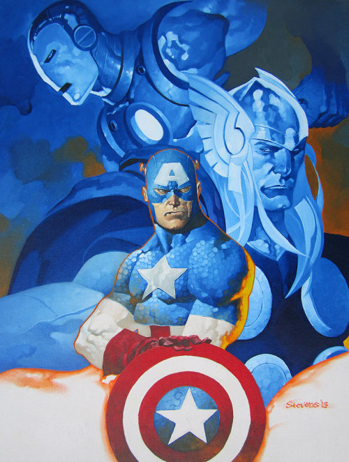Iron Man, Thor and Captain America By Christopher Stevens