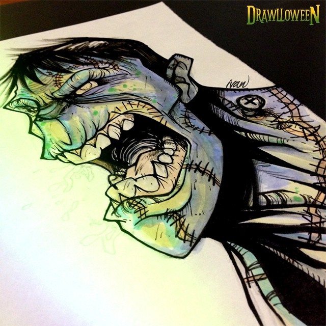 #Drawlloween Day 10: the House of Frankenstein