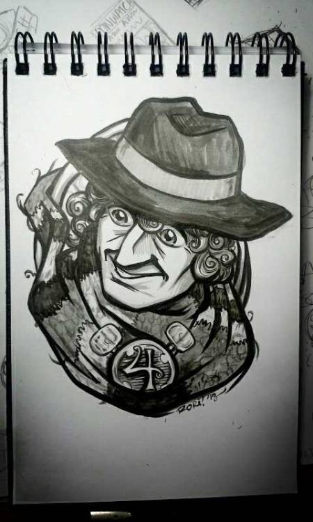 Some 4th Doctor (my Doctor) inktober love. 4 of 12 :)
