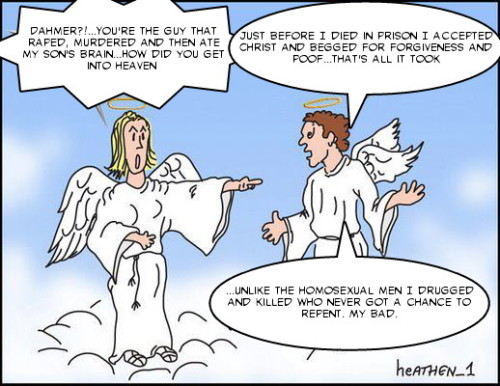 godlessmen:

How did you get into heaven?
Source: Source and comments

