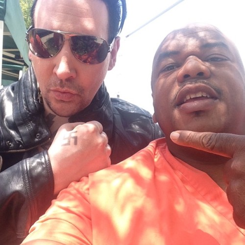 On set of SOA with the Ohio homeboy Marilyn Manson