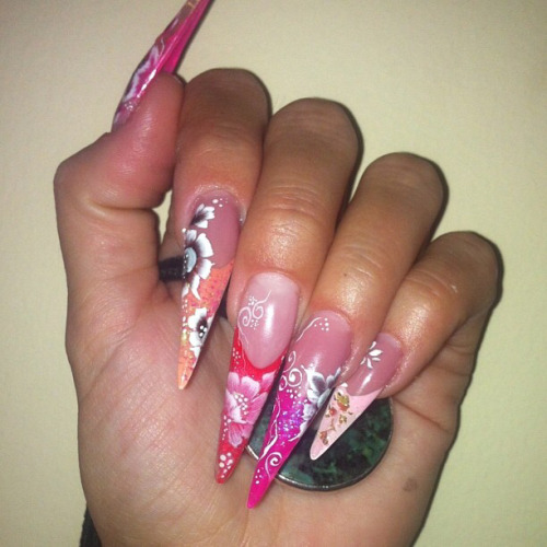 #design #nailart #freehand #extension #nails #manicure #tips...