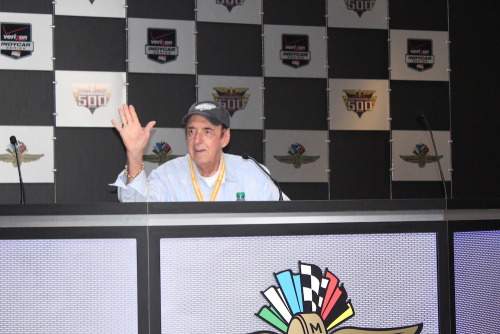 Jim Nabors in the Economacki Press Room at the Indianapolis Motor Speedway.