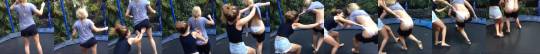 pantsing-love:Girl getting pantsed and wedgied by friend on a
