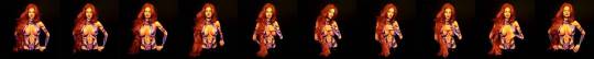 Kay Pike, 2D body-painter and model, as Starfire.