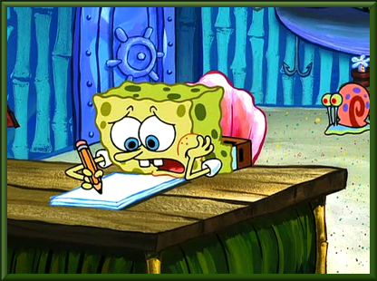 Spongebob writing paper   online paper writing