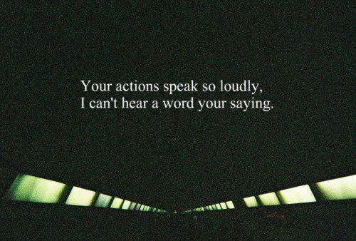 Words speak louder than actions essay