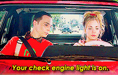 Your check engine light is on.