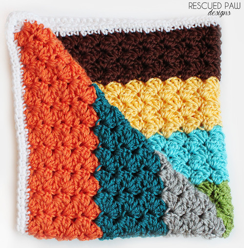 Crochet Blanket Stitch Blanket Pattern :: Easy Crochet