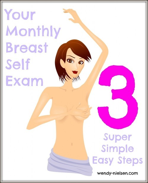 Breast self exam steps
