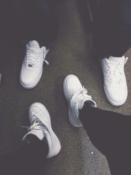 nike couple shoes white