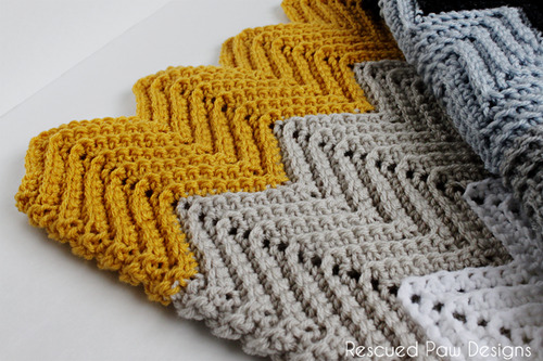 Chevron Ripple Crochet Blanket