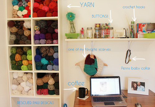 Yarn Storage Shelves