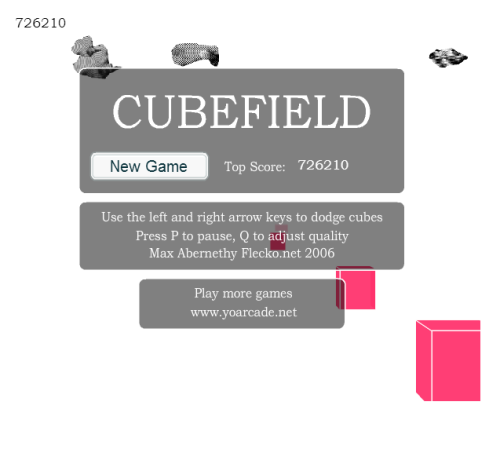 Year of Gaming - Week #4: Cubefield - Dodge, Duck, Dip, Dive, Dodge!