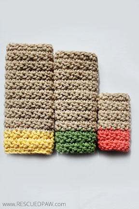 FREE Dishcloth Crochet Patterns and Printable Tags From Rescued Paw