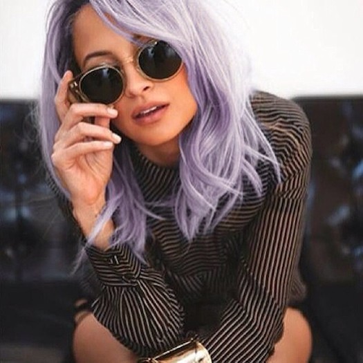 Pastel Purple Haircolor Trend Review 2014, 2015 Photos: Hot Head Extensions - How To Temporarily Change Your Color Without Damage, Chemicals Like Nicole Richie
