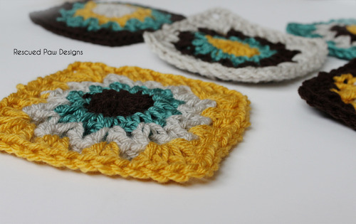 Crochet Bursting Square Motif Pattern :: Easy Crochet
