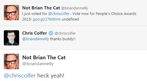 Chris Colfer Tweets - Page 11 Tumblr_nfaxrqrZGH1qe476yo4_r1_500
