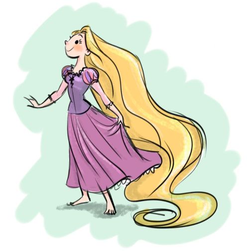 Rapunzel doodle - 
Silly things that happen while you chat on the phone.