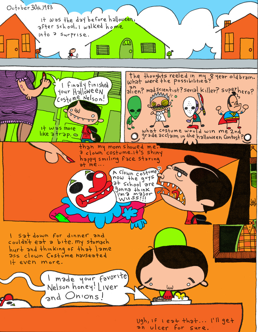 funchabun: "Tales To Make You Pee Your Pants part 1of 5" by Jeaux Janovsky The trap and the ulcer.  Follow Funchabun for awesome comix every day! Mon-Sun!!! 
