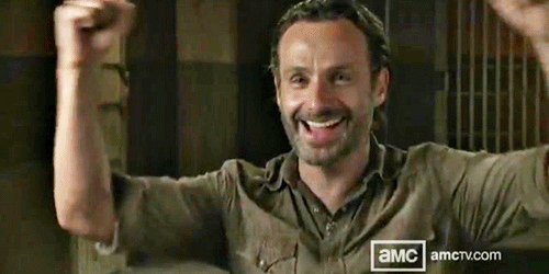 Image result for the walking dead laughing gif
