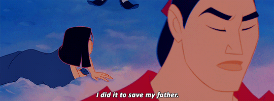 Image result for mulan saving her father gif
