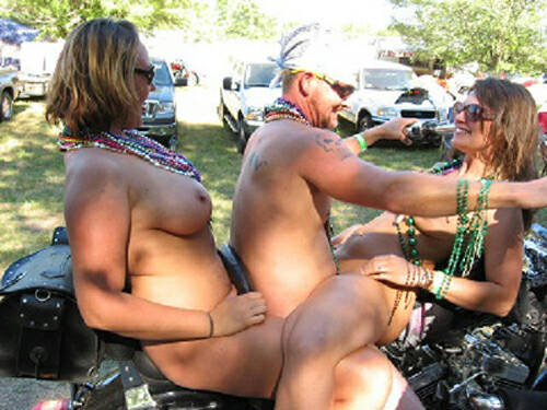 Naked at biker rally nude