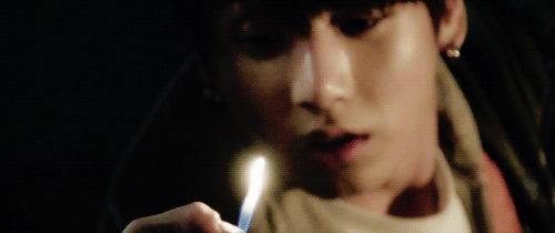 Image result for jungkook blowing lighter gif