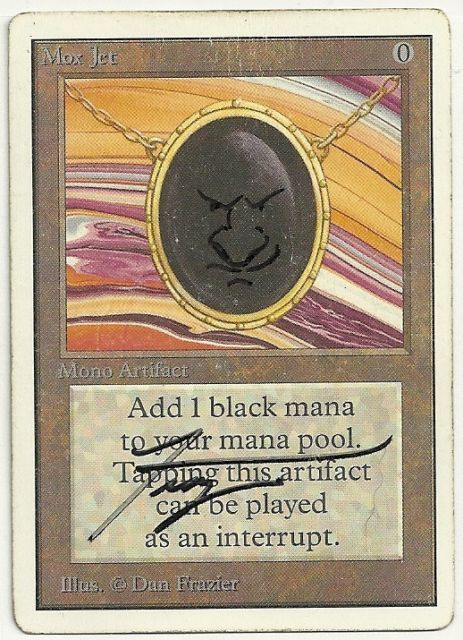 $370 Unlimited Mox Jet sharpie alter says, &#8220;boo.&#8221;