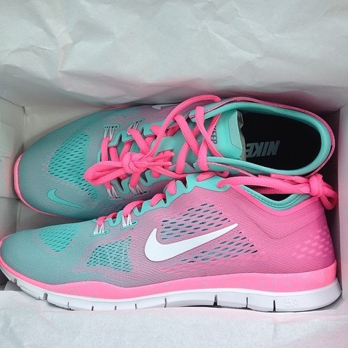 pink and turquoise nikes